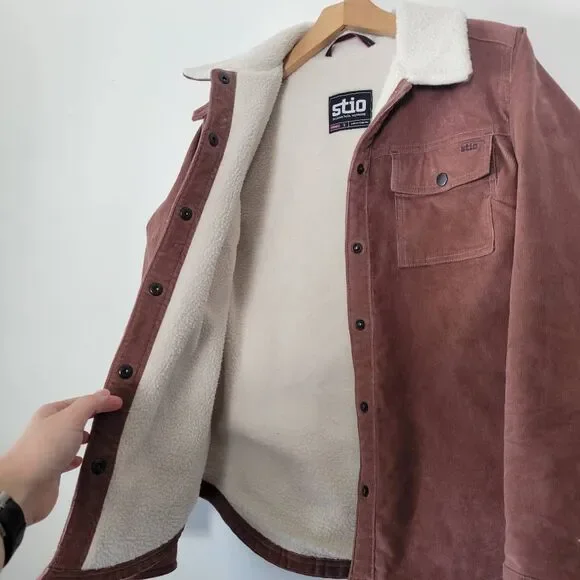 Stio Mauve Corduroy Jacket with White Collar - Picture 6 of 7